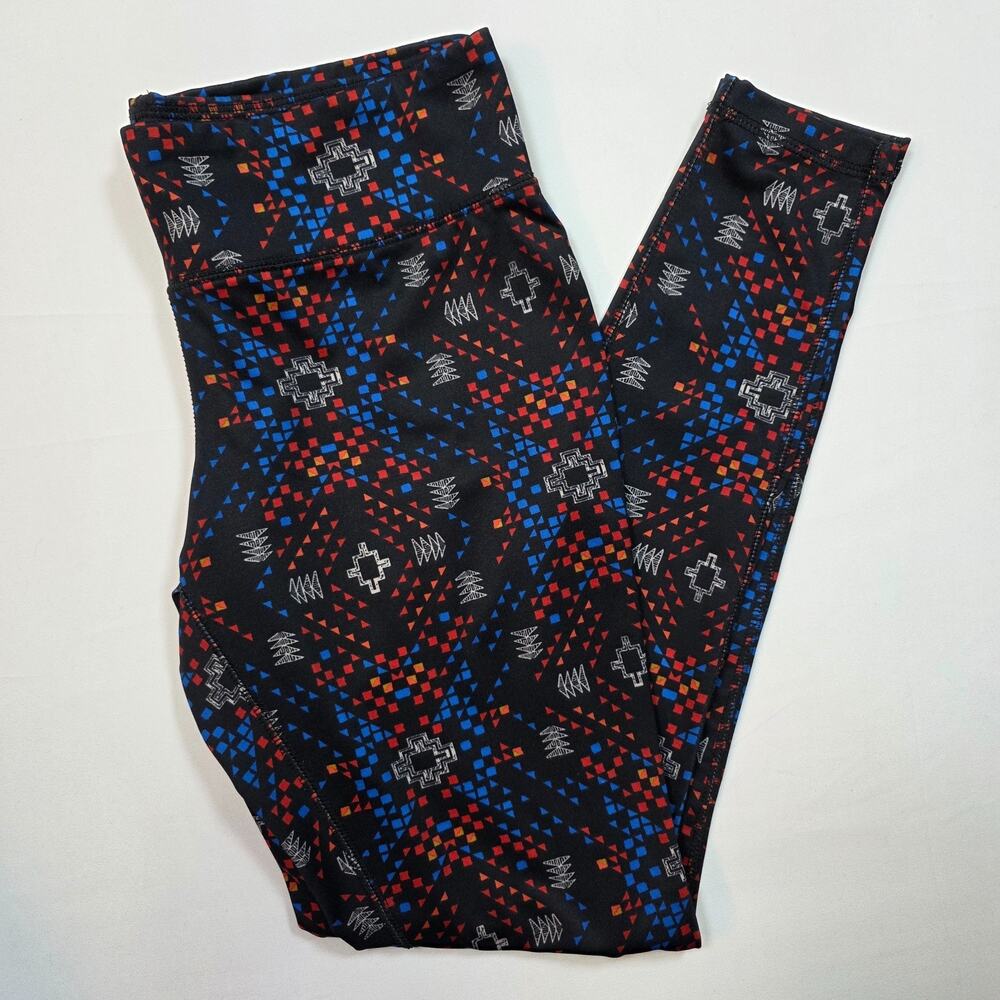 Mossimo Leggings Medium Southwestern Geometric Stretch Ankle Mid Rise Pilates